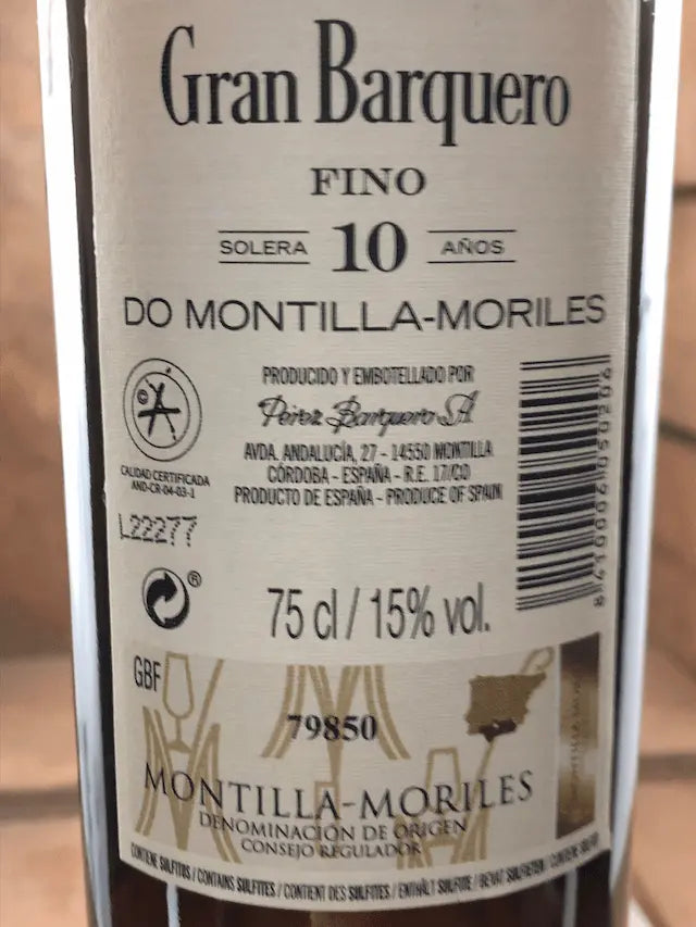 Gran Barquero fino 10 años