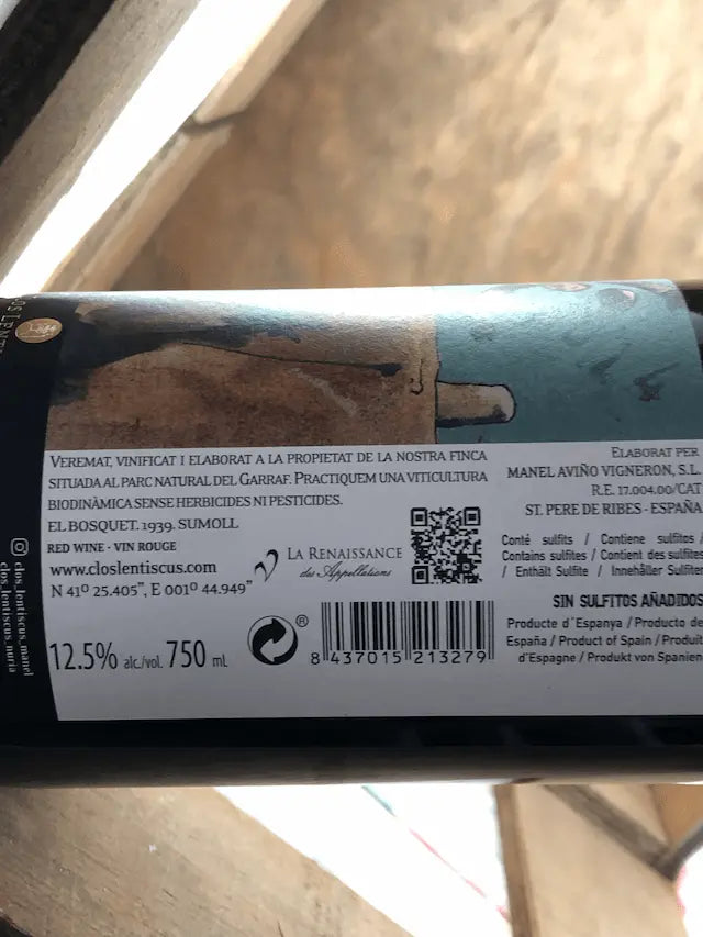 Vino sin sulfitos Clos Lentiscus
