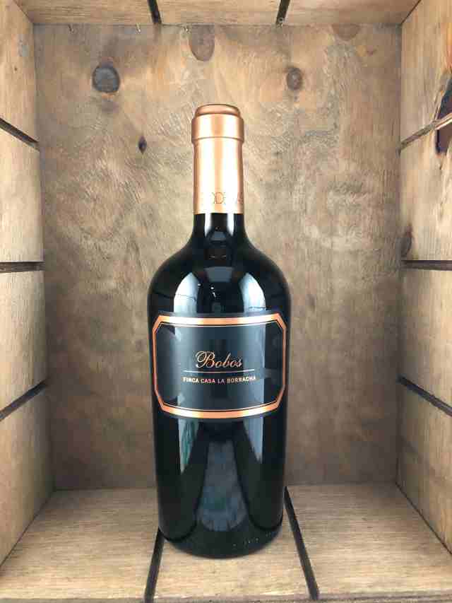 Botella de vino tinto Bobos