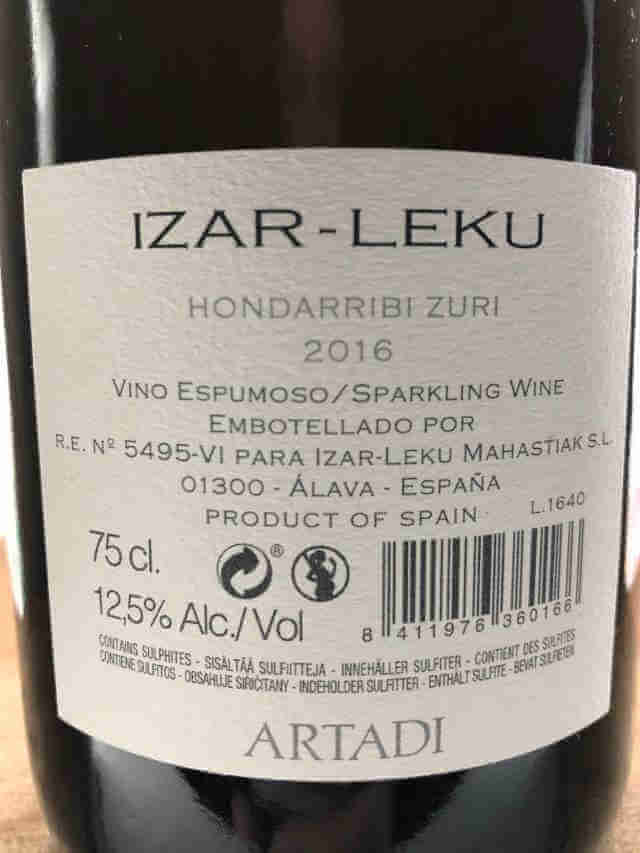 contra de botella de Iza-leku