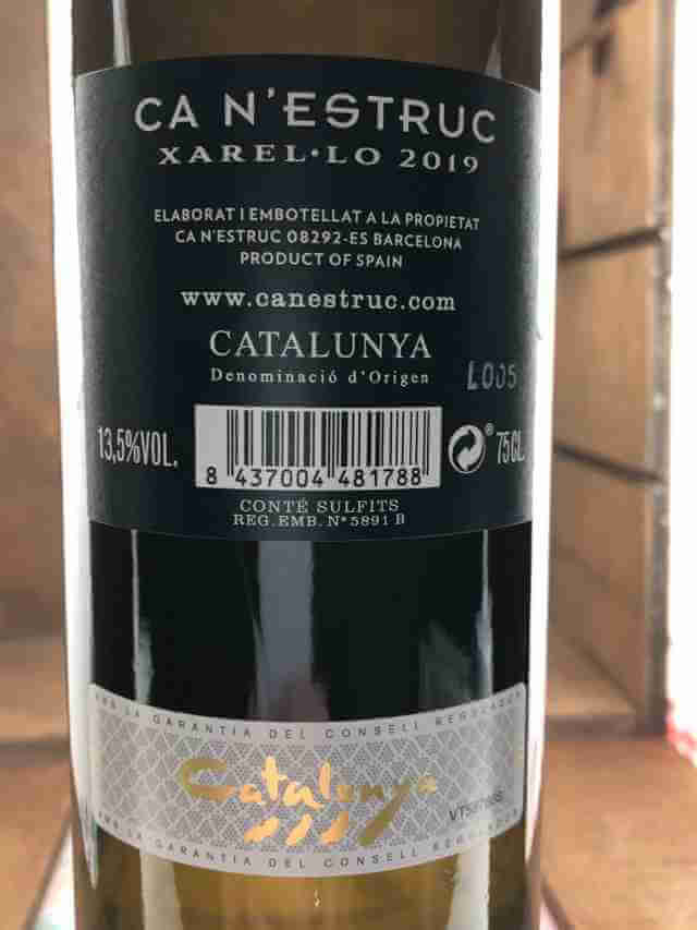 Contra de botella Ca N´estruc Xarello