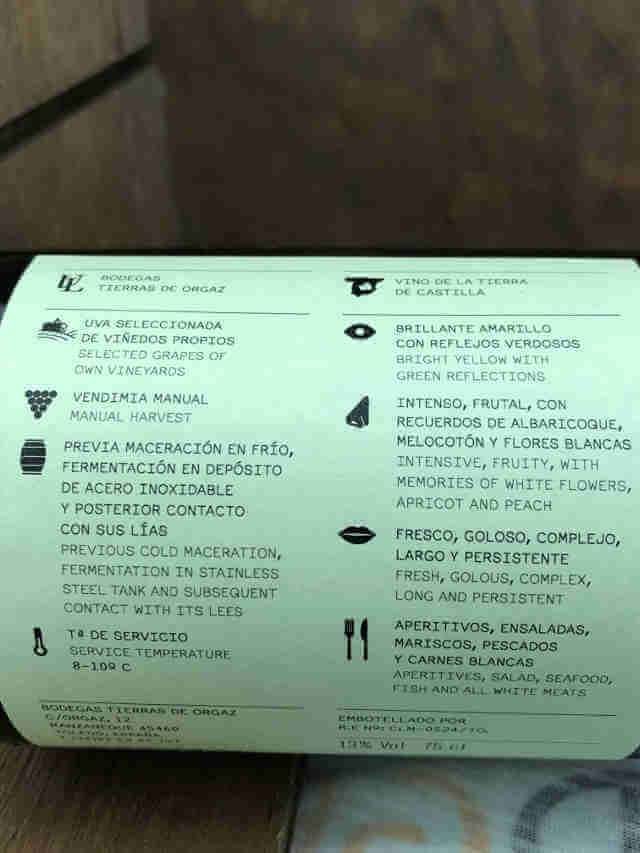 Etiqueta de Mernat Viognier