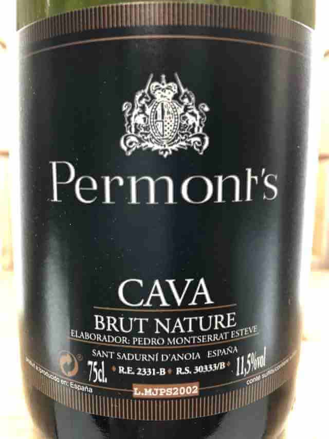 Etiqueta de Botella de cava Permont´s