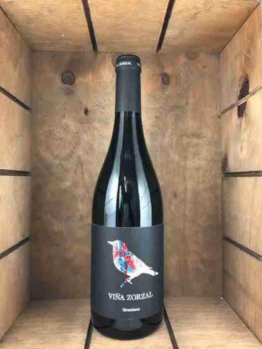 Botella de vino tinto de Viña Zorzal Graciano