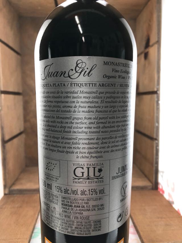 Juan Gil 12 meses etiqueta