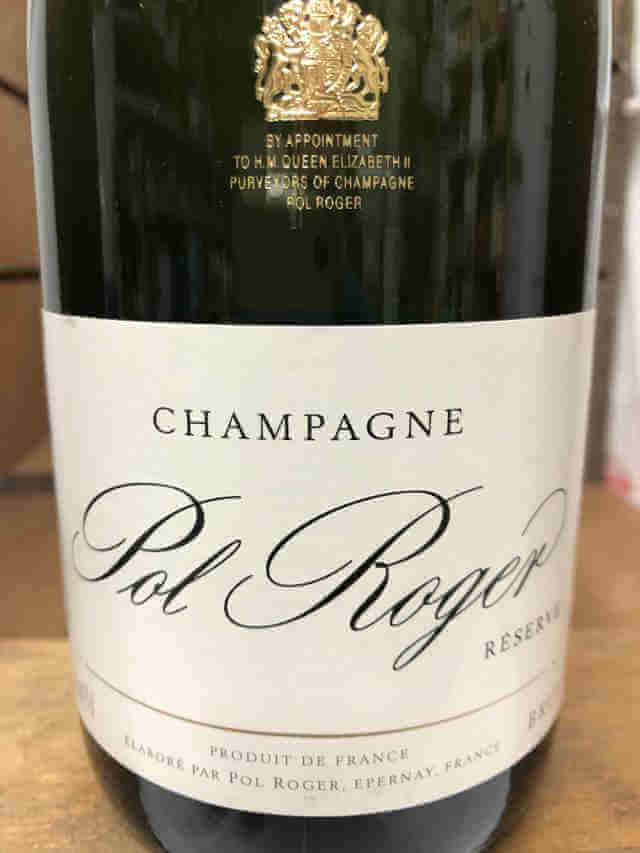 Etiqueta de Botella de Champagne Pol Roger