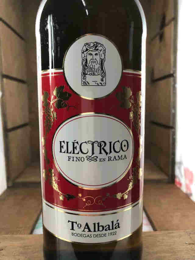 Etiqueta de Botella de fino eléctrico