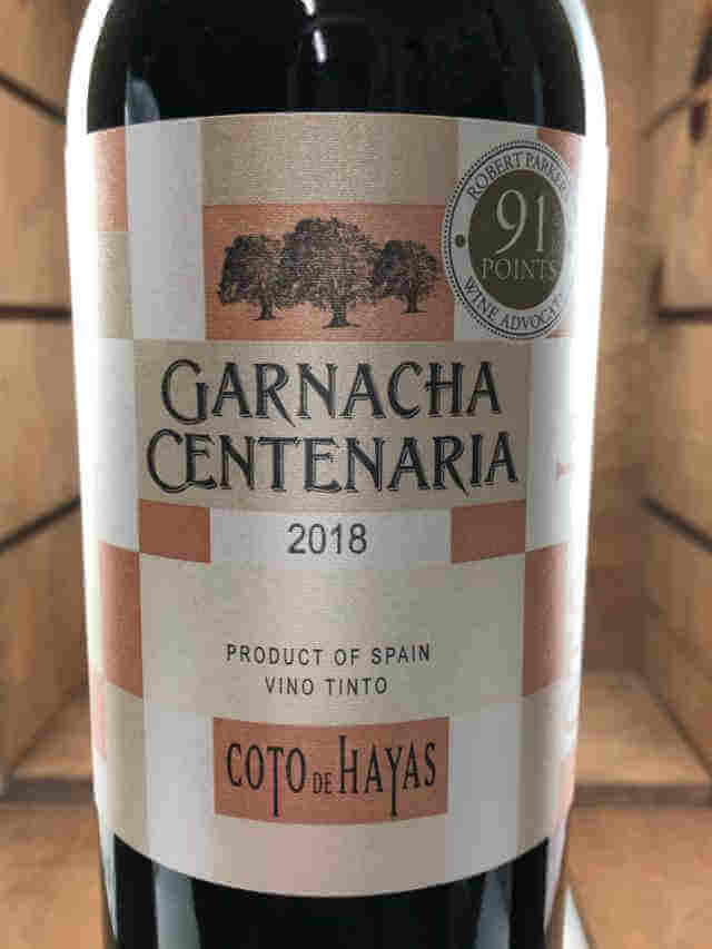 Etiqueta de Botella de Garnacha centenaria coto de Hayas
