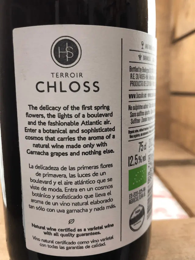 Vino natural Chloss