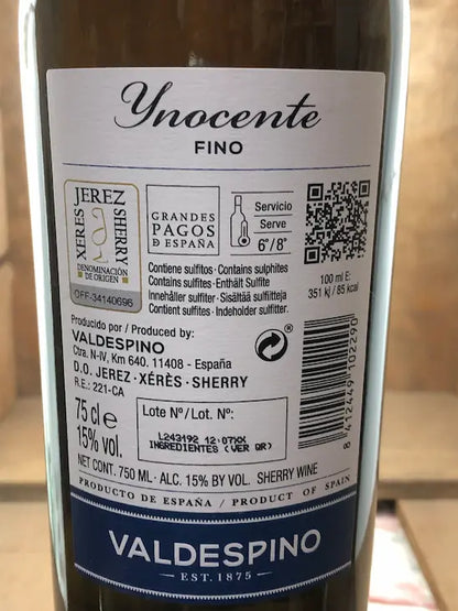 Fino de jerez valdespino
