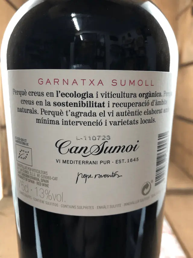 Vino sin sulfitos can sumoi