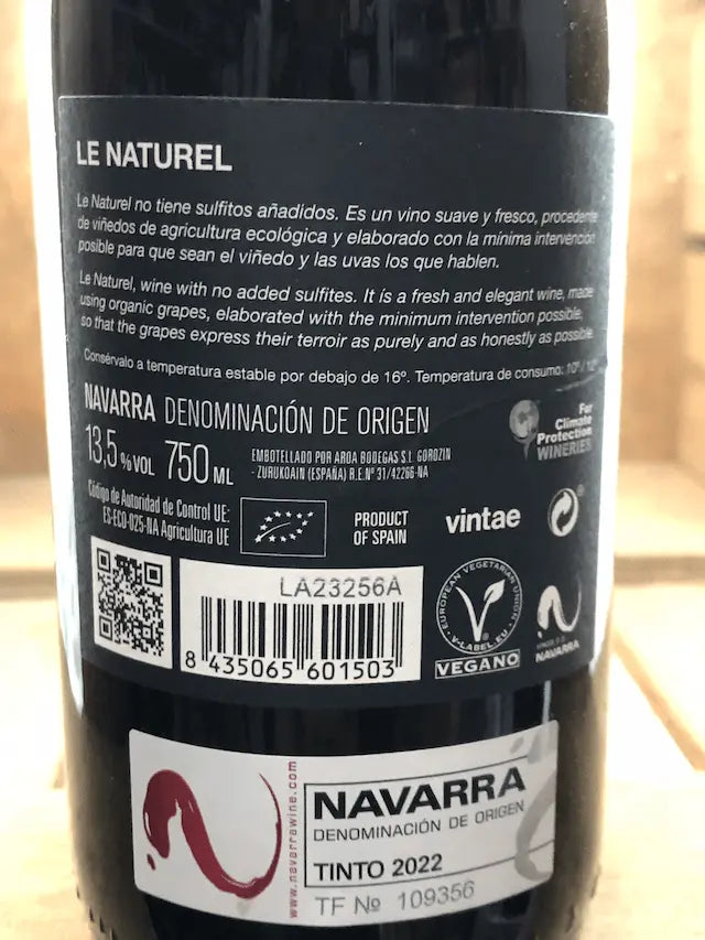 Vino Le naturel Garnacha