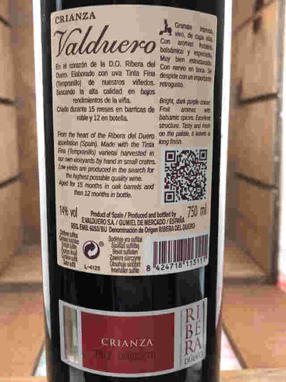 Contra de Botella de Valduero crianza