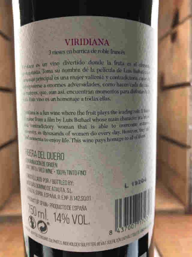 Contra de botella de Viridiana