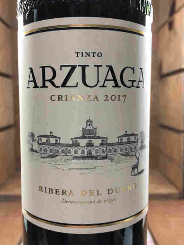 Etiqueta de Botella de vino Arzuaga crianza