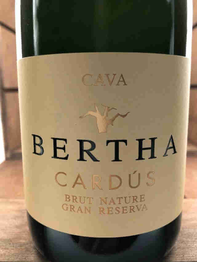 Etiqueta botella cava Bertha cardus