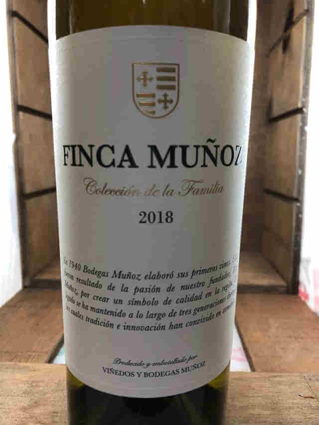 Etiqueta de Botella de Finca Muñoz blanco