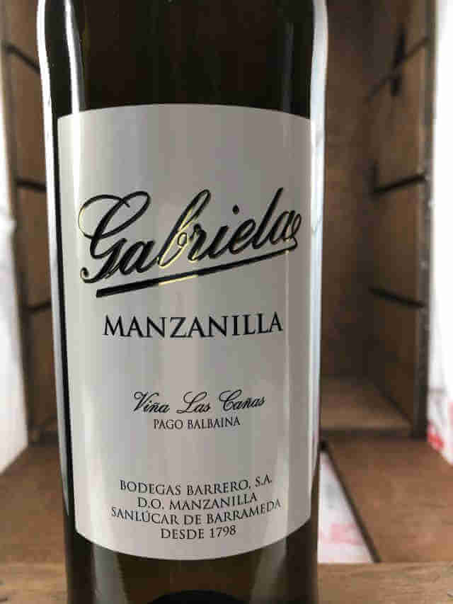 Etiqueta de Botella de manzanilla Gabriela 