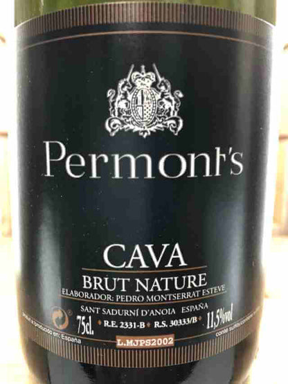 Etiqueta de Botella de cava Permont´s