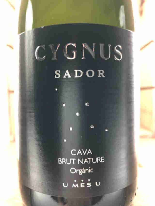 Etiqueta de Botella de Cygnus Sador brut nature