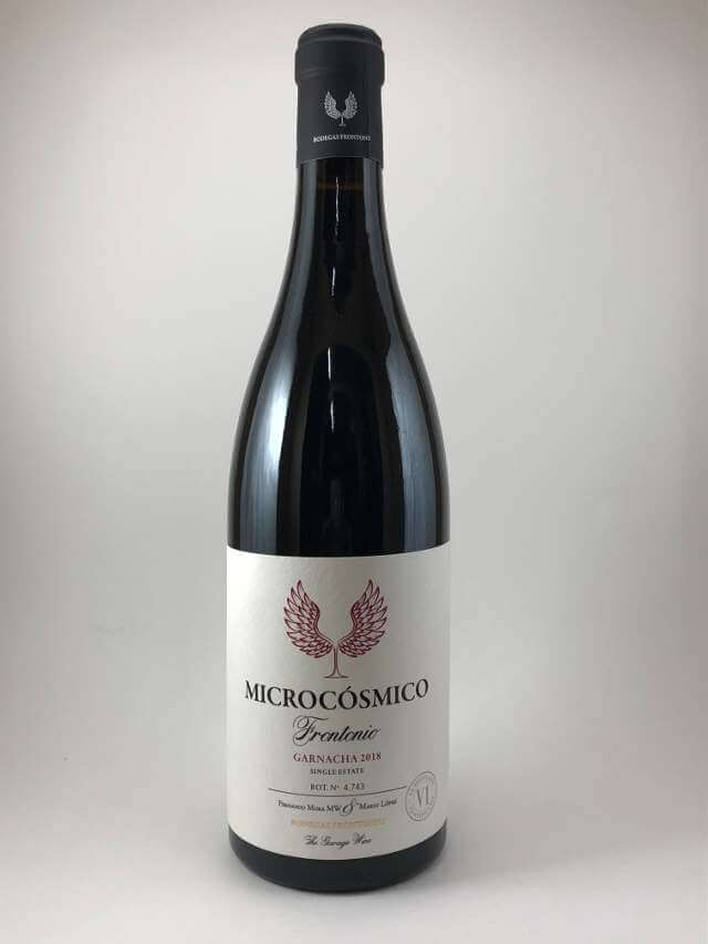 Botella de microcósmico frontonio garnacha