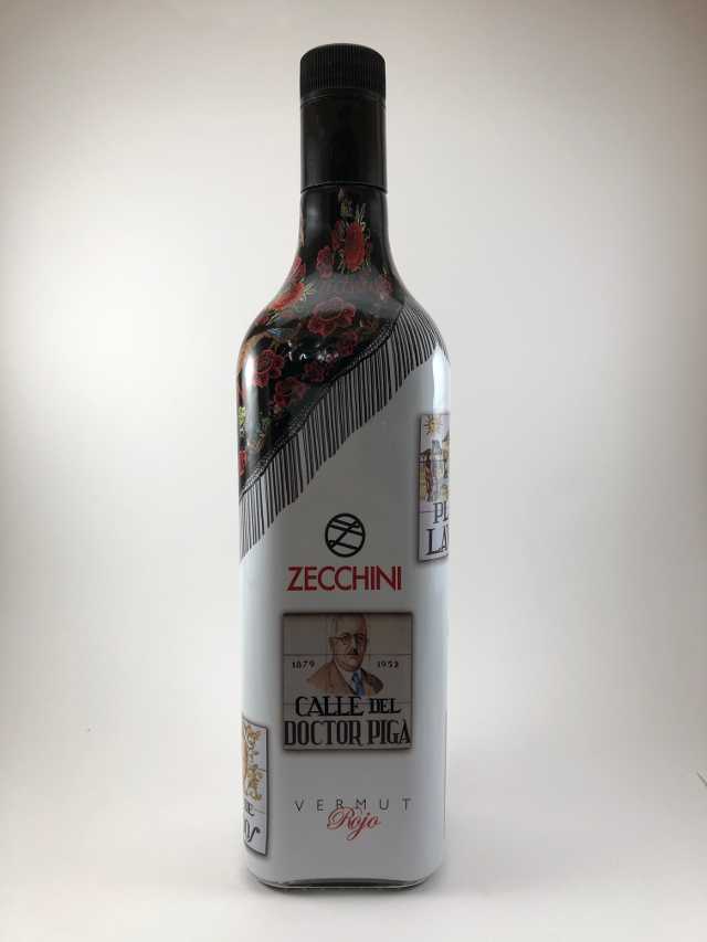 Botella vermut zechini rojo