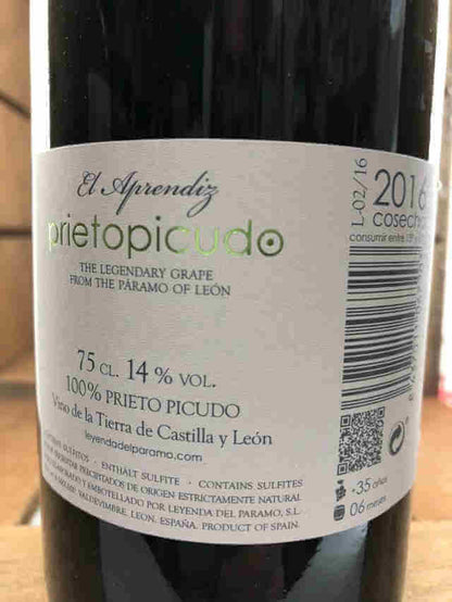 Contra de botella de el aprendiz tinto