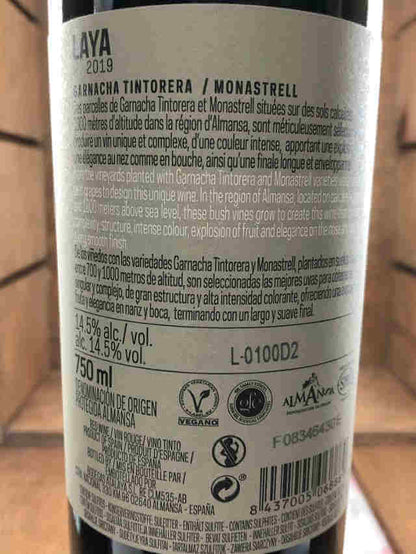 Contra de Botella de vino Laya Almansa