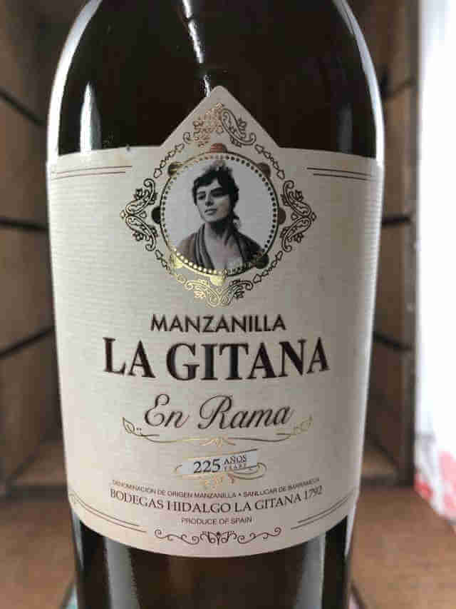 Etiqueta de Botella de La Gitana en rama