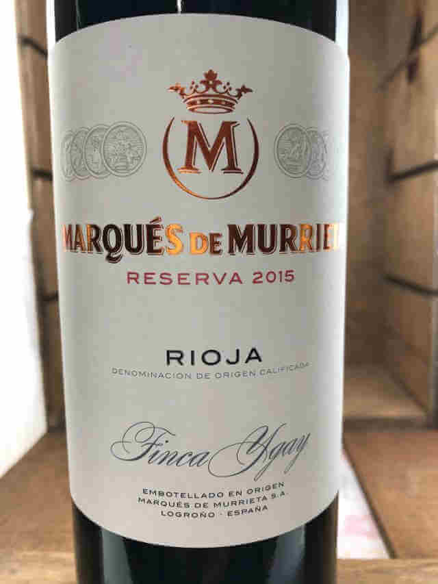 etiqueta de Marqués de Murrieta